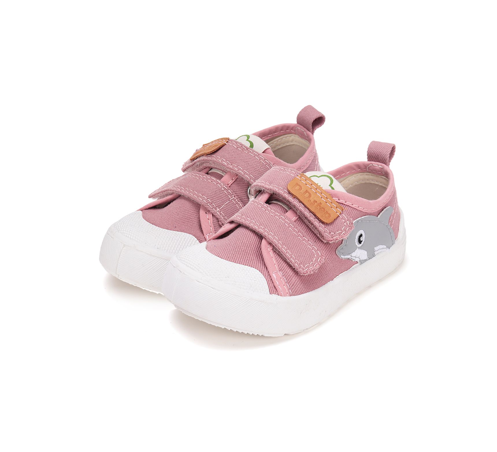 D.D.step tépőzáras vászon cipő C096-52209AM Baby Pink 26-31 méretben