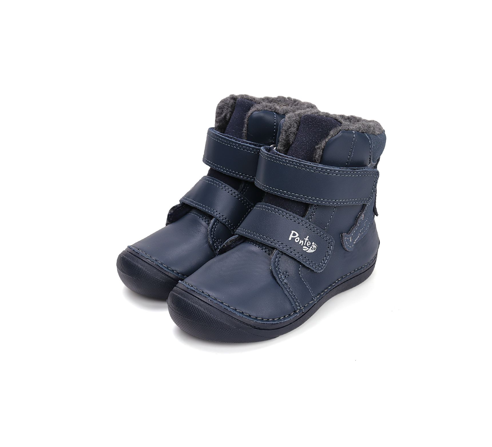 Ponte20   szupinált fiú  téli bélelt bőr bakancs  DA07-5-2292M Royal Blue 24-29 méretben