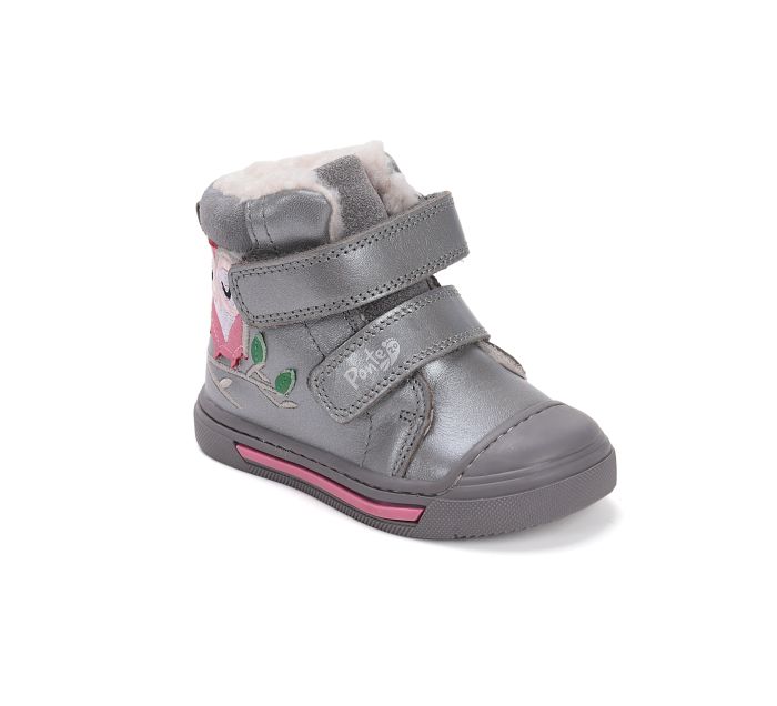 Ponte20   szupinált lányka bélelt bőr      bakancs DA07-5-2491C Dark Grey 22-27 méretben large