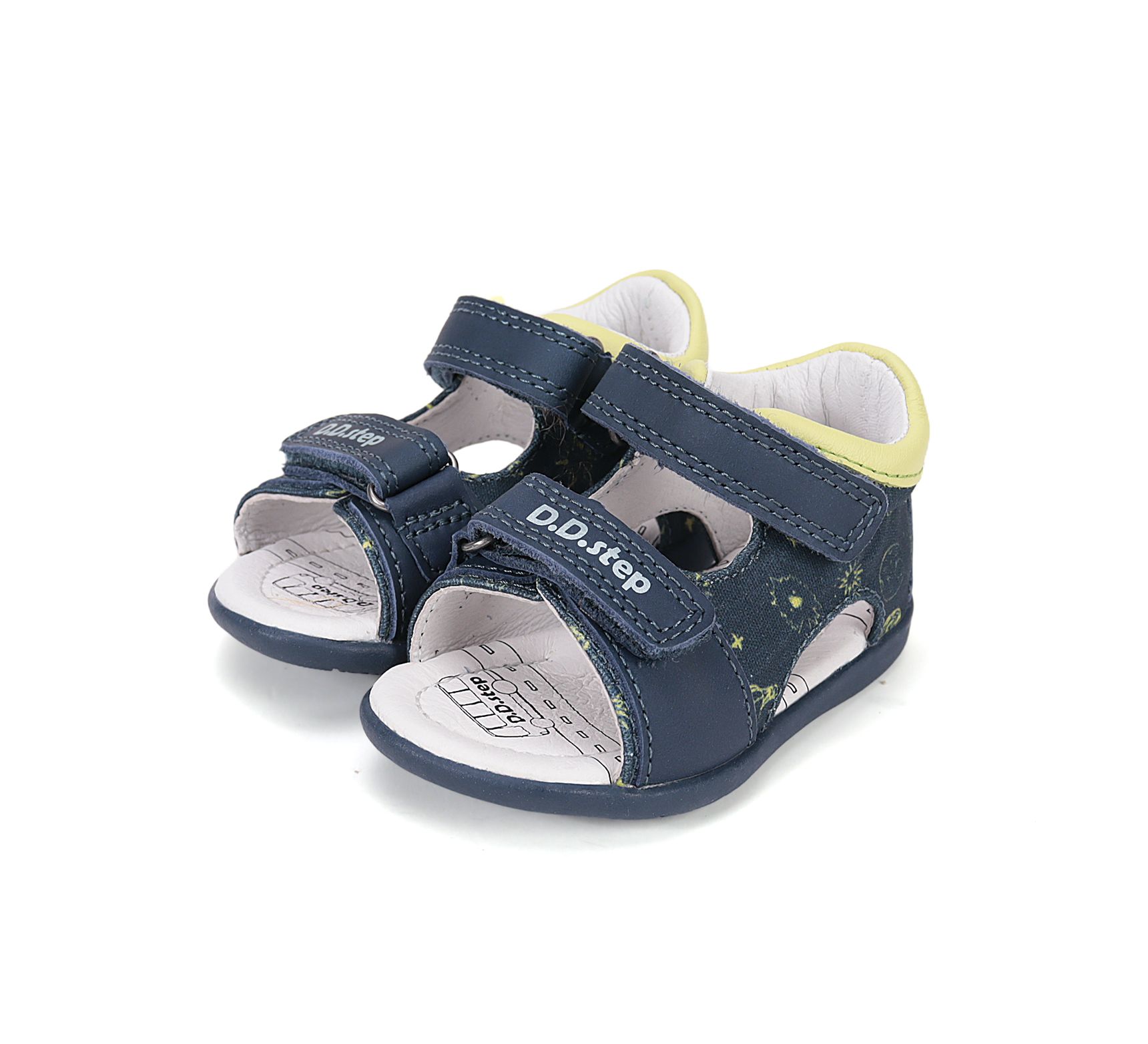 D.D.step szandál G075-61722B Royal Blue 20-25 méretben