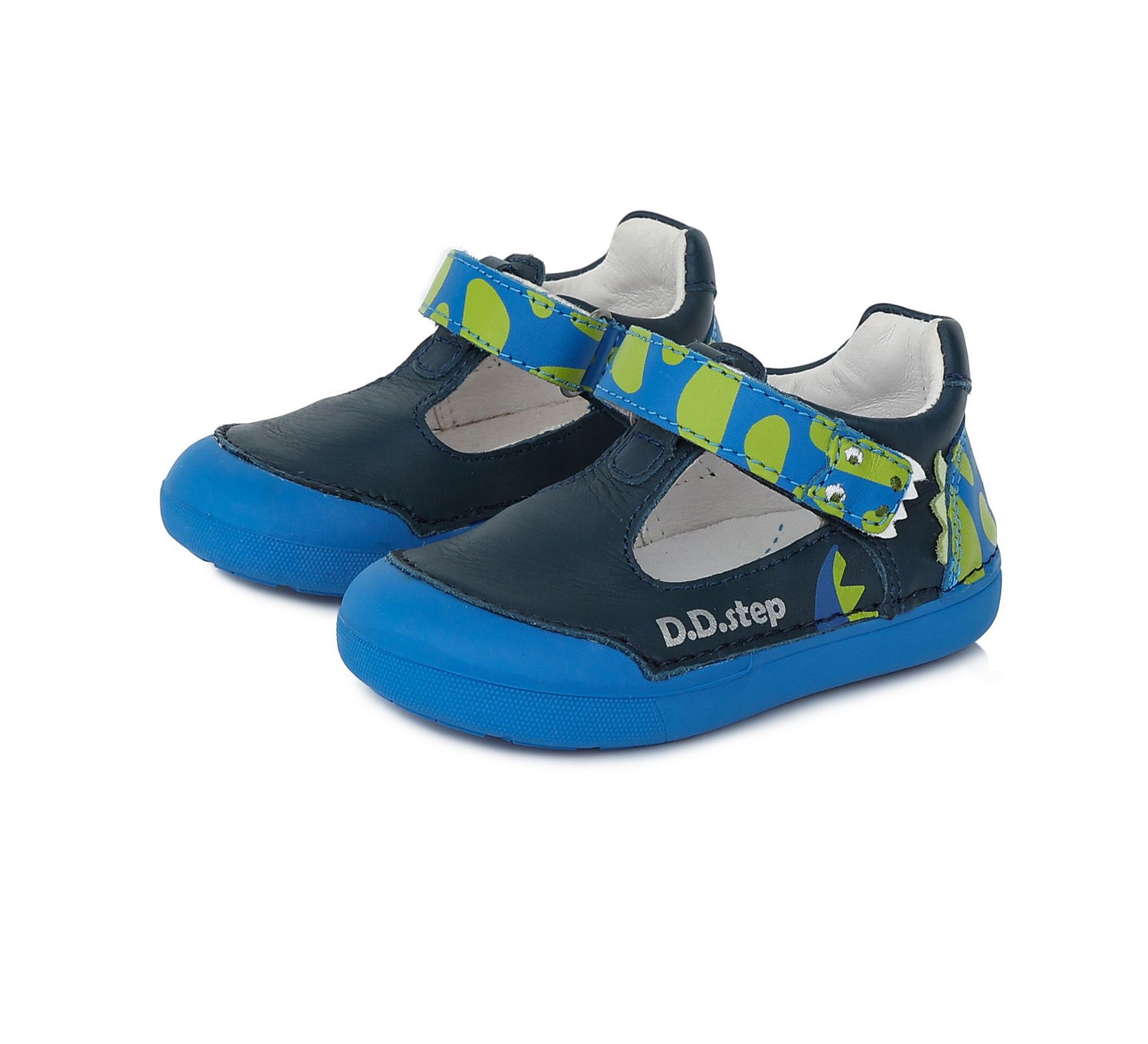 D.D.step bőr szandálcipő H066-370 ROYAL BLUE 20-25  méretben