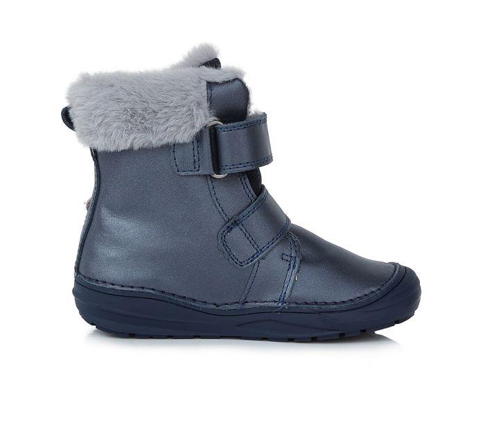 Bélelt bőr bakancs W071-374BM ROYAL BLUE 26-31 méretben large