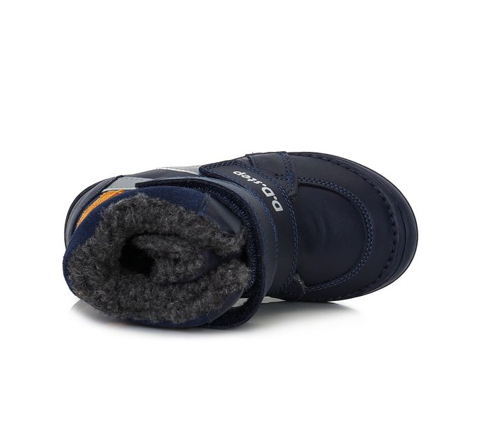 Bélelt bőr bakancs W078-382BL ROYAL BLUE 32-37 méretben large