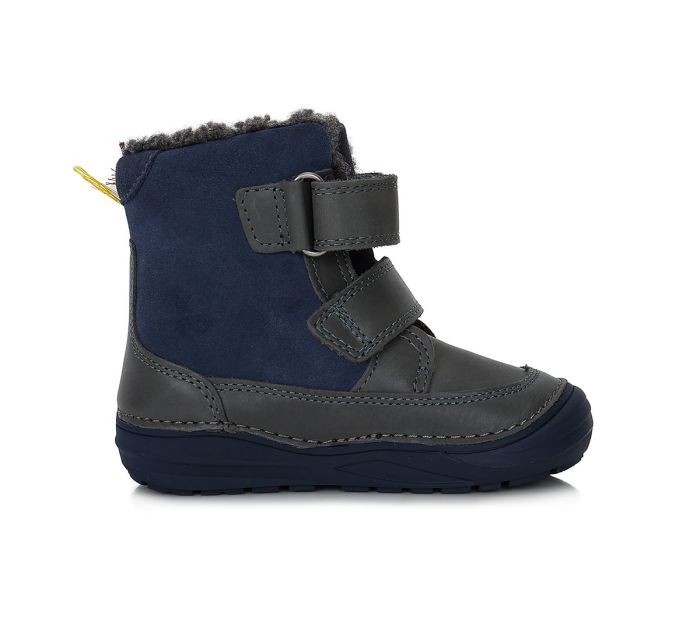 Bélelt bőr bakancs W071-359M ROYAL BLUE 26-31 méretben large