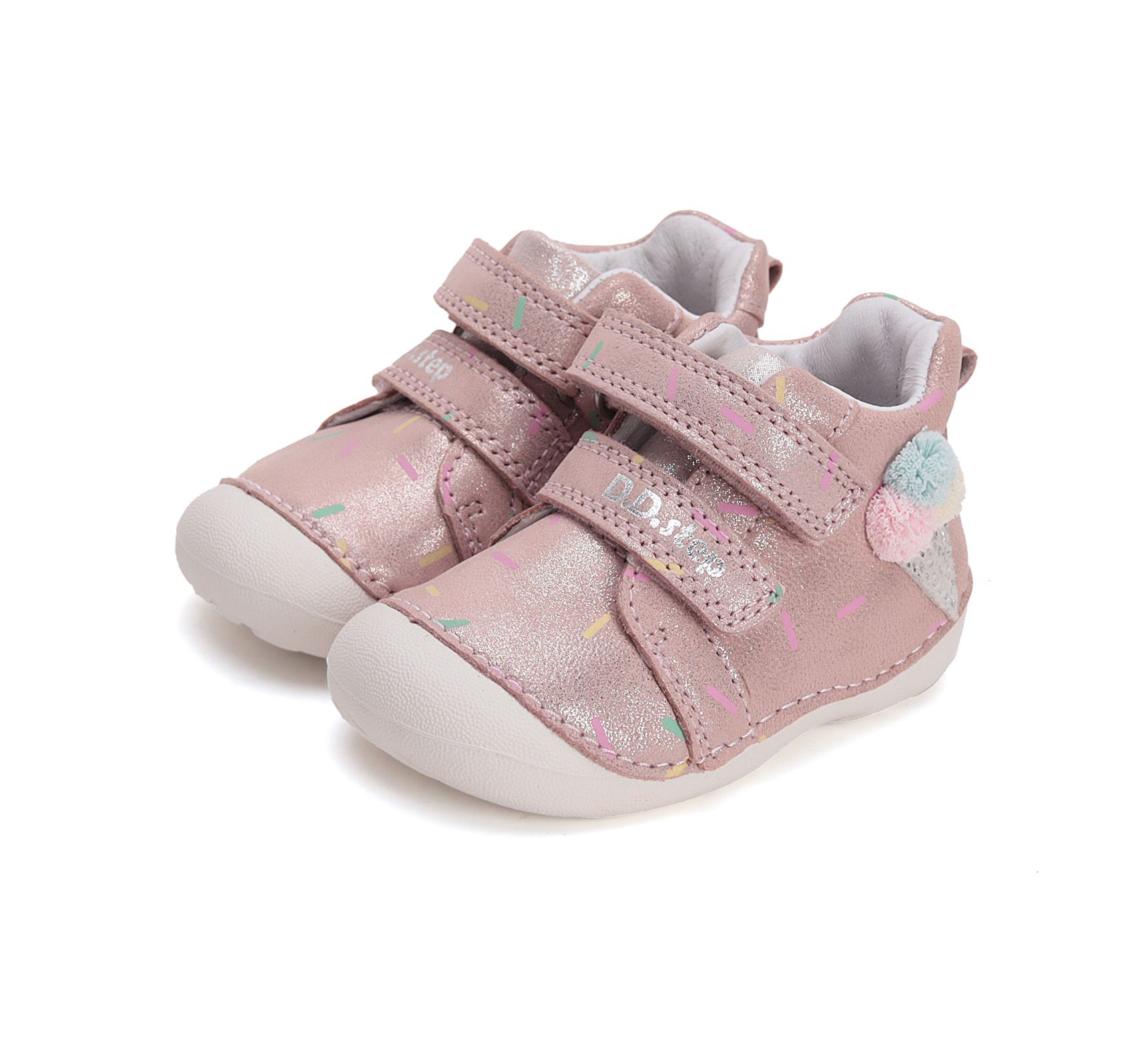 D.D. STEP LÁNYKA ÁTMENETI CIPŐ S015-51219B Metallic Pink 19-24 méretben