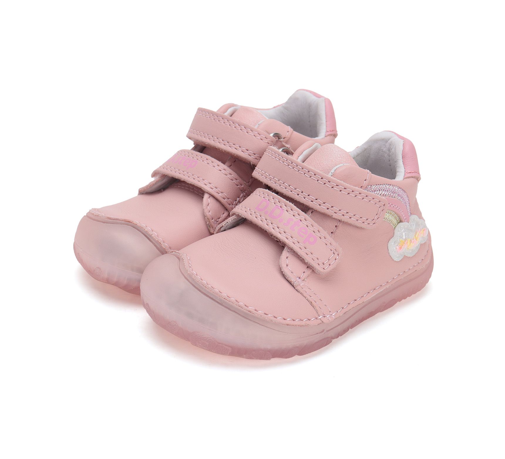 D.D.step bőr félcipő S073-51424AM Baby Pink 26-31  méretben