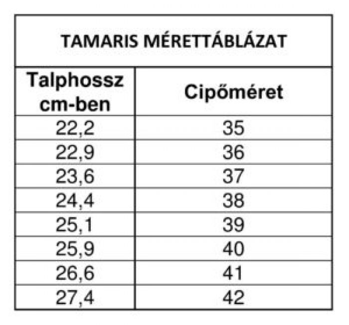 TAMARIS NŐI CIPŐ 1-22417-20 418 IVORY large