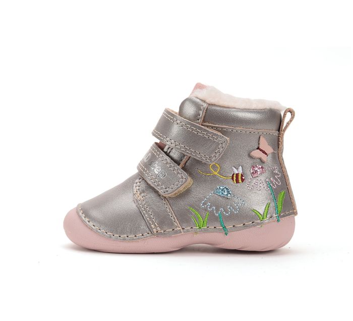 D.D.Step bélelt bőr lányka bakancs W015-52997 Bronze 20-25 méretben large