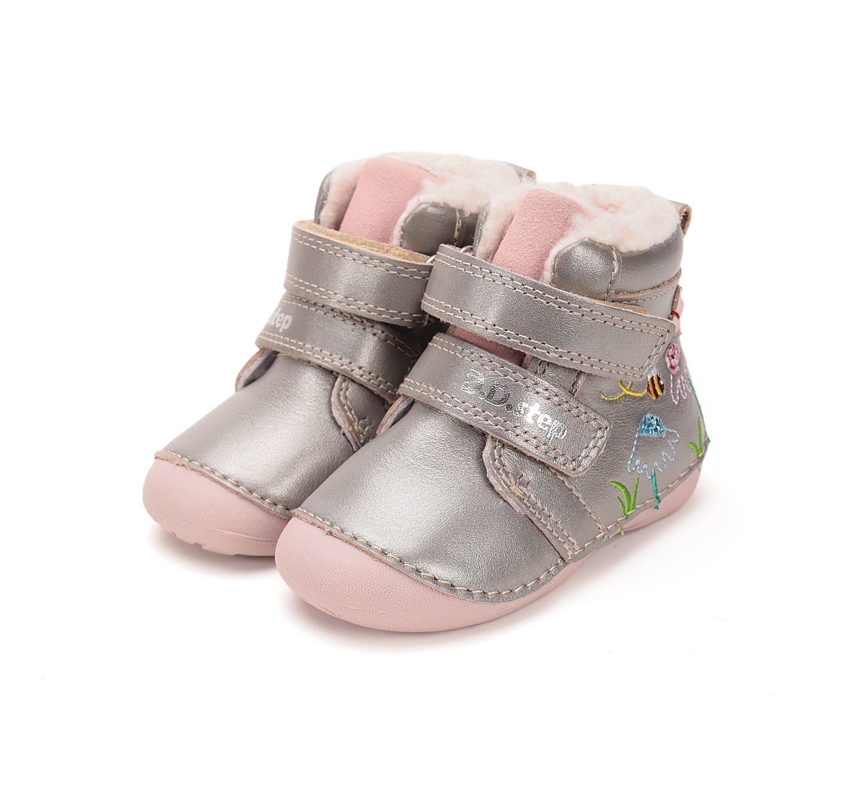 D.D.Step bélelt bőr lányka bakancs W015-52997 Bronze 20-25 méretben