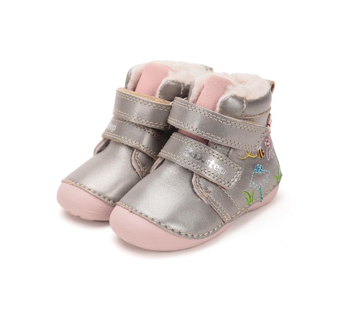 D.D.Step bélelt bőr lányka bakancs W015-52997 Bronze 20-25 méretben large