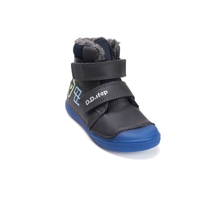 D.D.Step bélelt bőr  bakancs W049-52250BM Royal Blue 25-30 méretben large