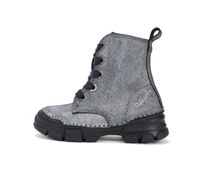 D.D.Step lányka bélelt bőr bakancs W056-52335AM Silver 25-30 méretben large