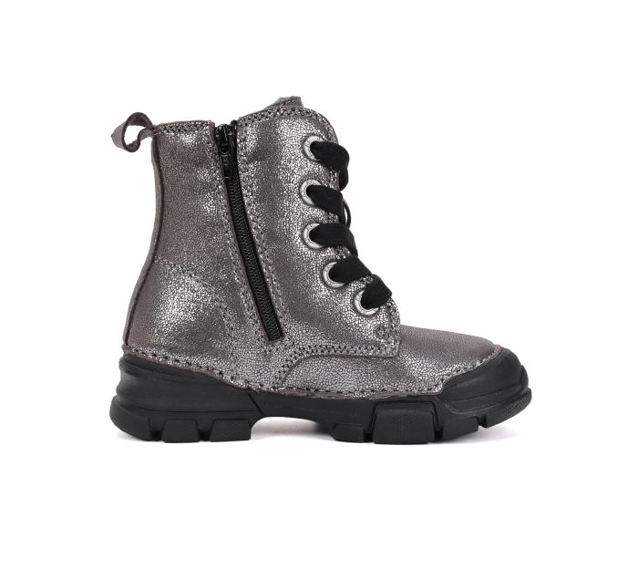 D.D.Step bélelt lányka bőr  bakancs W056-52335BM Grey 25-30 méretben large