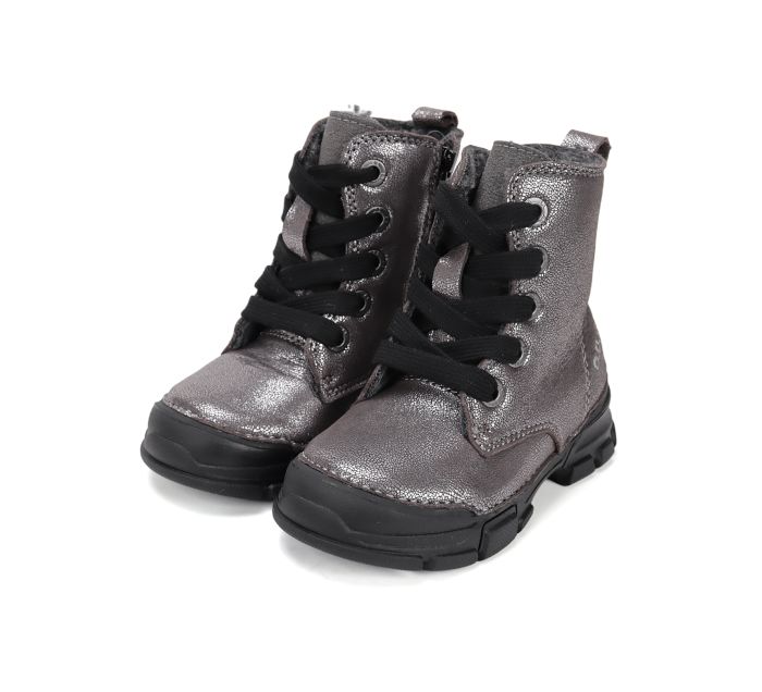 D.D.Step bélelt lányka bőr  bakancs W056-52335BM Grey 25-30 méretben large