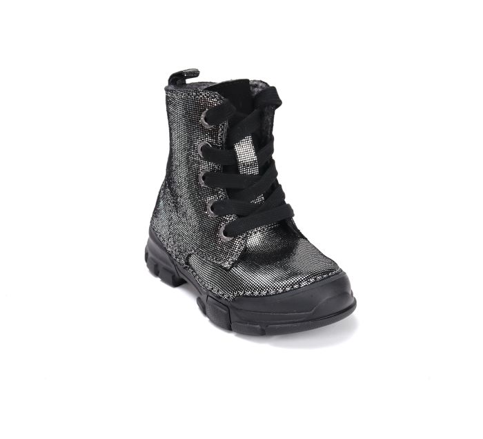 D.D.Step lányka bélelt bőr bakancs W056-52335M Silver 25-30 méretben large