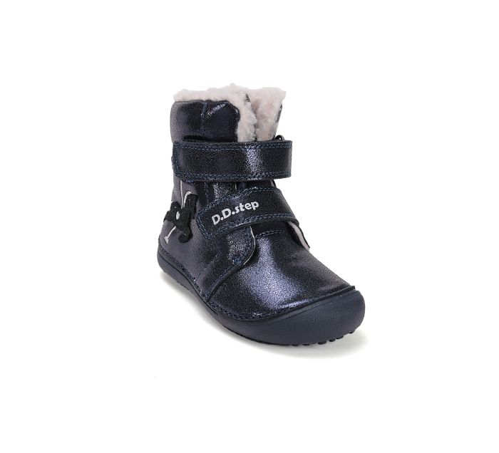 D.D.Step lányka bélelt bőr  bakancs W063-52985BM Royal Blue 25-30 méretben large