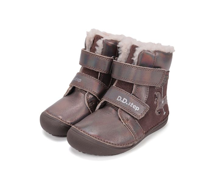 D.D.Step lányka bakancs W063-52985M Chocolate 25-30 méretben large