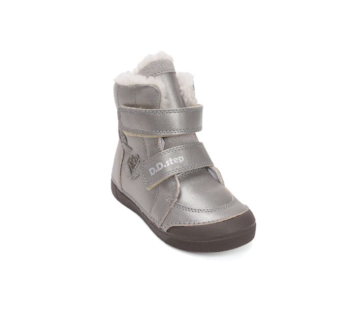 D.D.Step bélelt lányka bőr bakancs W068-52320AL Champagne 31-36 méretben large
