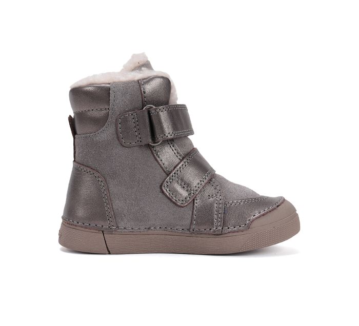 D.D.Step bélelt lányka bőr  bakancs W068-52745AM Bronze 25-30 méretben large
