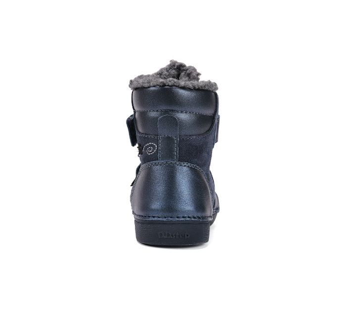 D.D.Step lányka bélelt bőr bakancs W068-52745M Royal Blue 25-30 méretben large