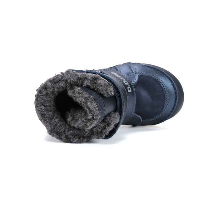 D.D.Step lányka bélelt bőr bakancs W068-52745M Royal Blue 25-30 méretben large