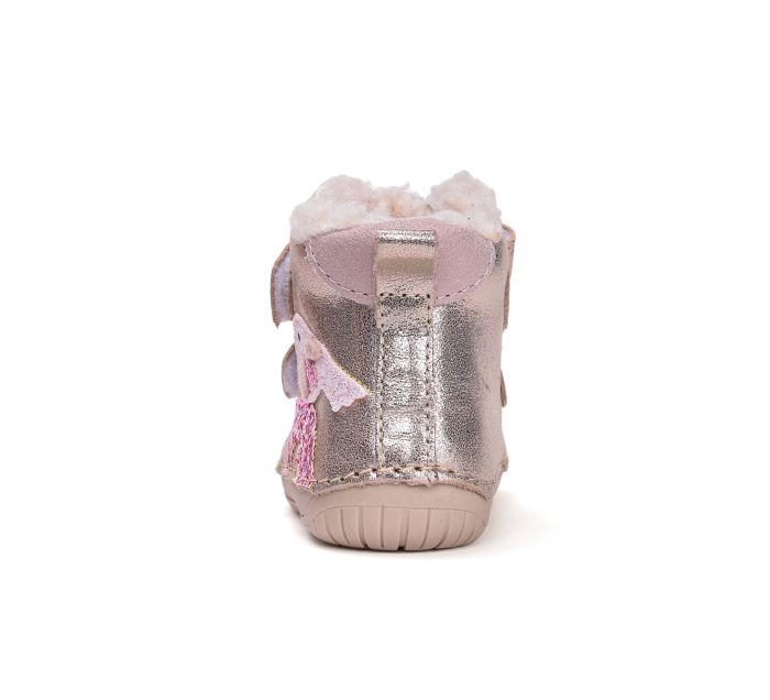 D.D.Step bélelt lányka bőr  bakancs W070-52624A Cream 20-25 méretben large