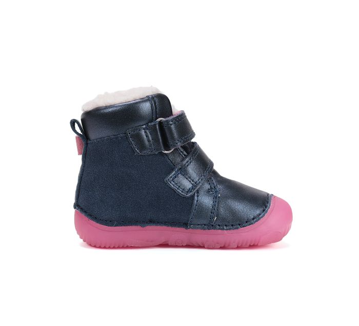 D.D.Step lányka bélelt bőr bakancs W073-52684 Royal Blue 20-25 méretben large