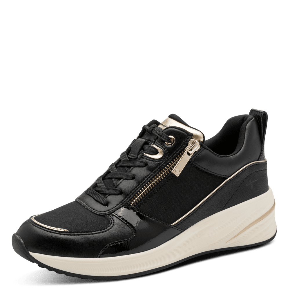 Tamaris cipő 1-23754-45 048 Black/Gold