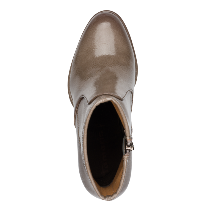 Tamaris bokacsizma 1-25357-41-345 Taupe Patent  large