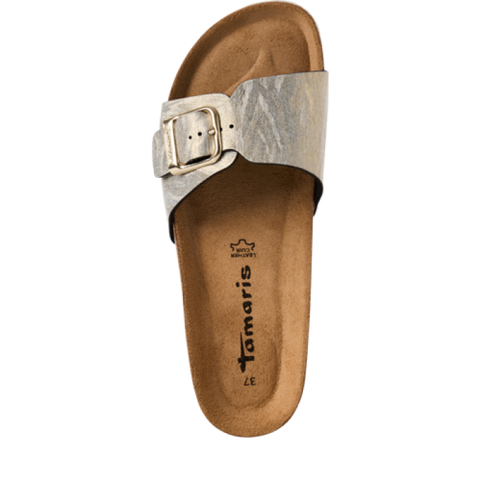 Tamaris papucs 1-27520-42 96A Lt. Gold Struct. large