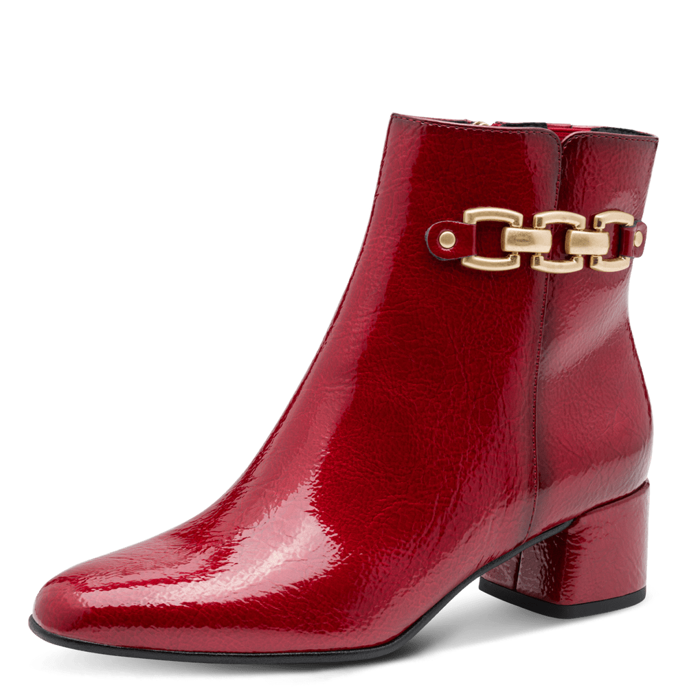 Marco Tozzi bokacsizma 2-25352-45-566 Dk. Red Pat.