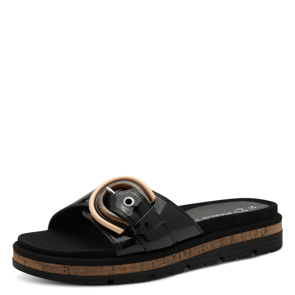 Marco Tozzi papucs 2-27404-44 018 Black Patent