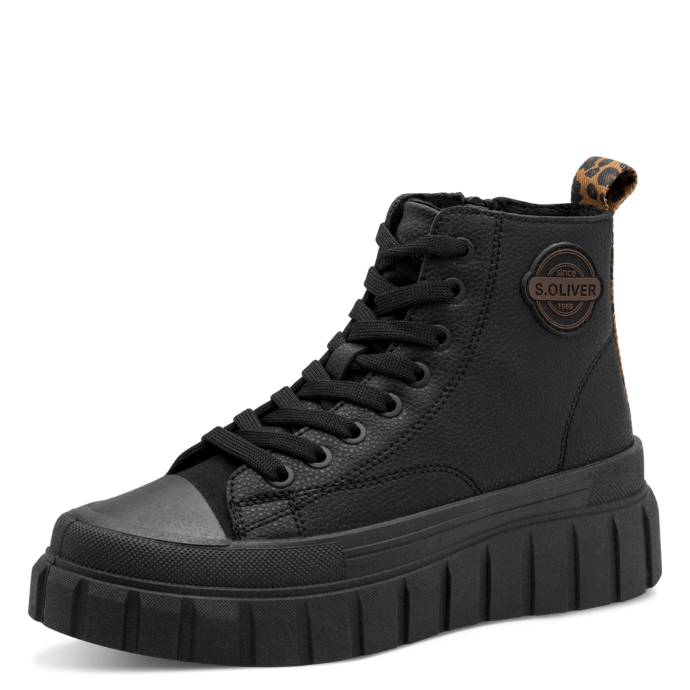 S.Oliver magasszárú cipő 5-25200-45 007 Black Uni