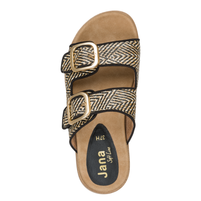 Jana papucs 8-27560-46 030 Black/Nature large