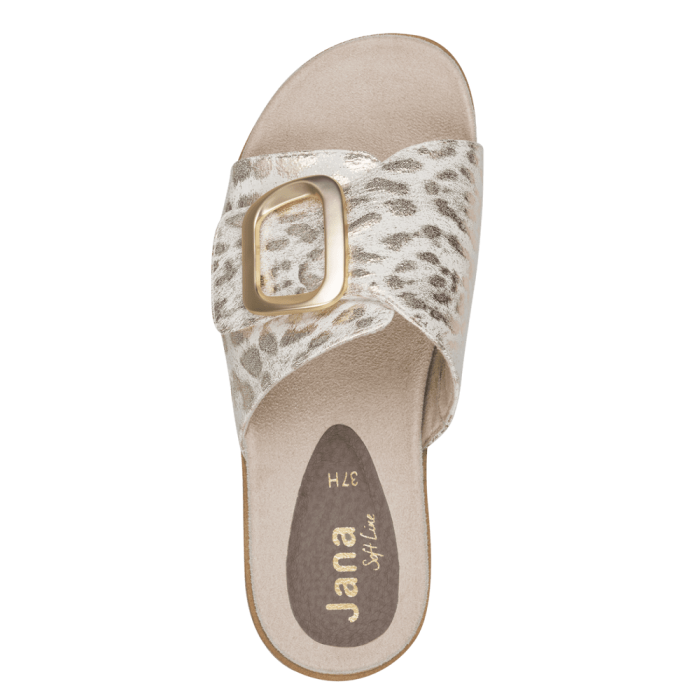 Jana papucs 8-27561-46 945 Gold Leo Met large