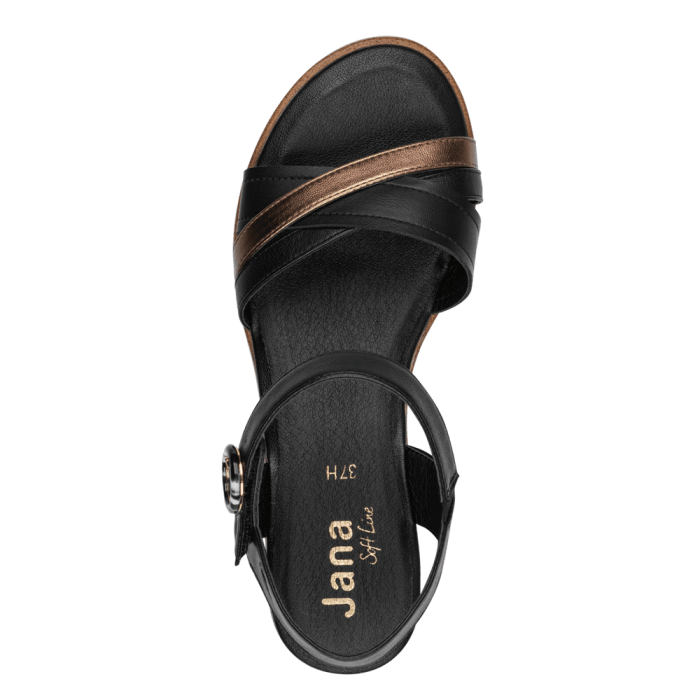 Jana szandál 8-28762-46 098 Black Comb large