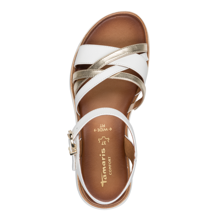 Tamaris Comfort szandál 8-88602-46 197 White Comb large