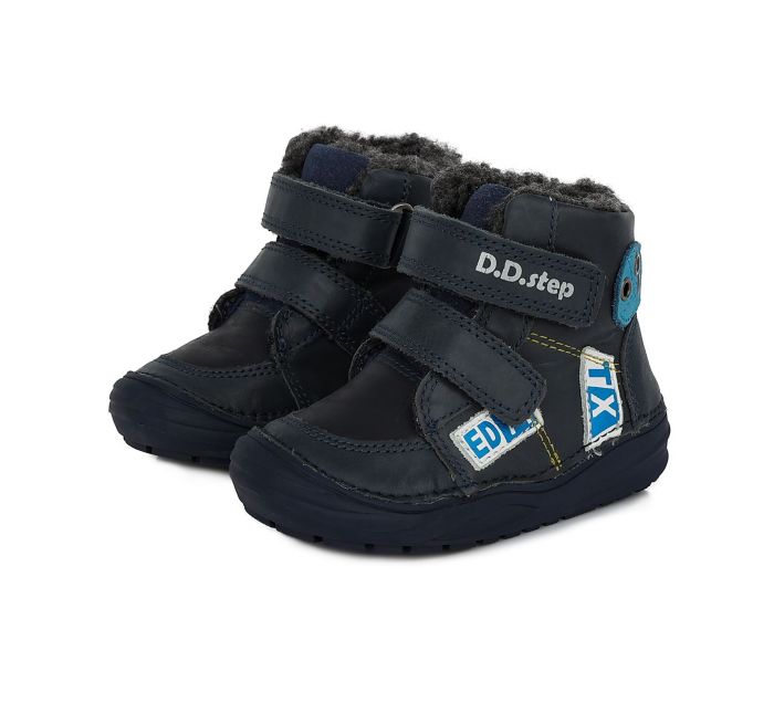 D.D.STEP BŐR FIÚ TÉLI CIPŐ W071-357B ROYAL BLUE 20-25 large