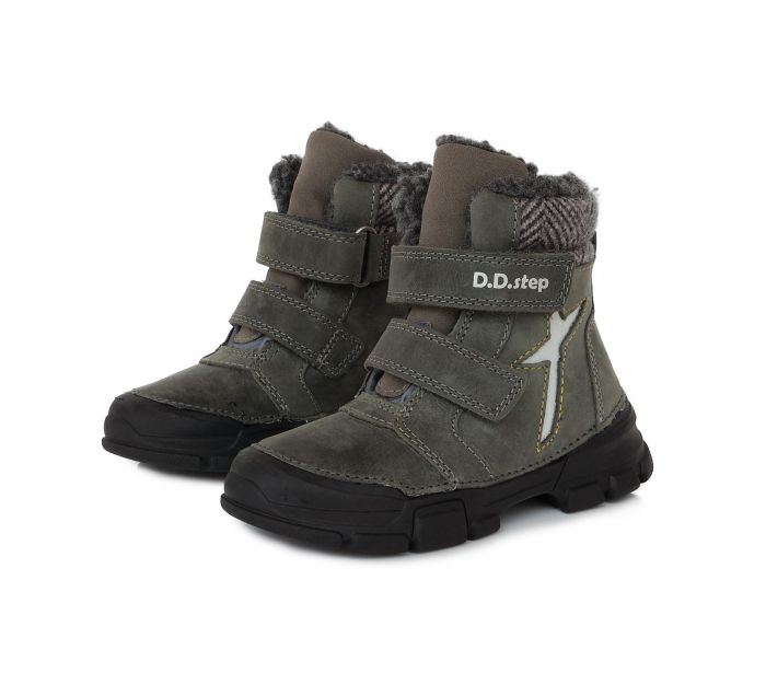 D.D.STEP BŐR FIÚ TÉLI CIPŐ W056-329AL GREY 31-36 large