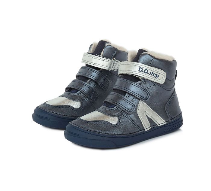 D.D.STEP BŐR  TÉLI CIPŐ W040-893DL  ROYAL BLUE 31-36 méretben large