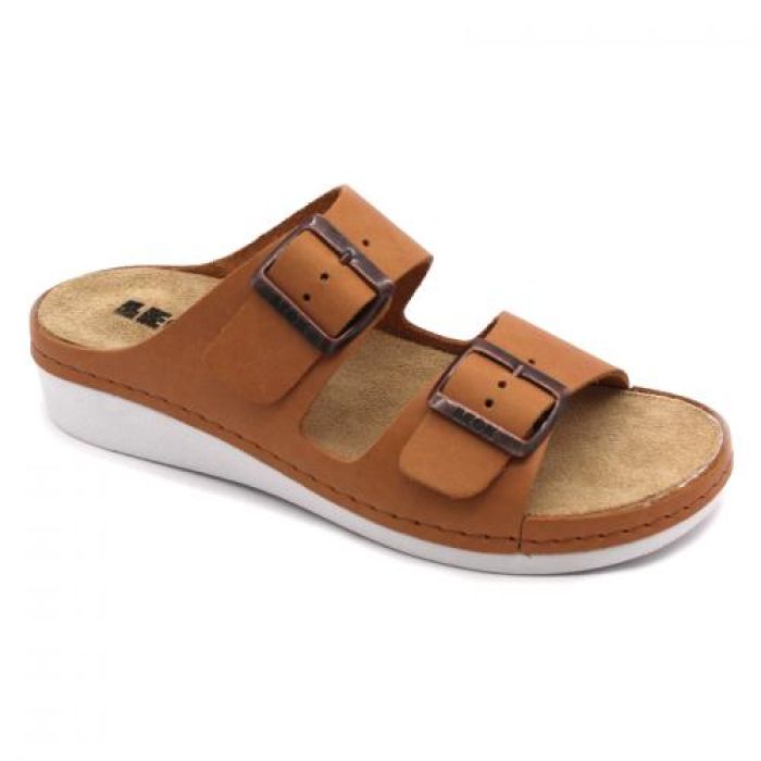  LEON Comfort női bőr papucs 5012 barna orlando large