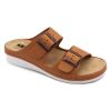  LEON Comfort női bőr papucs 5012 barna orlando thumb