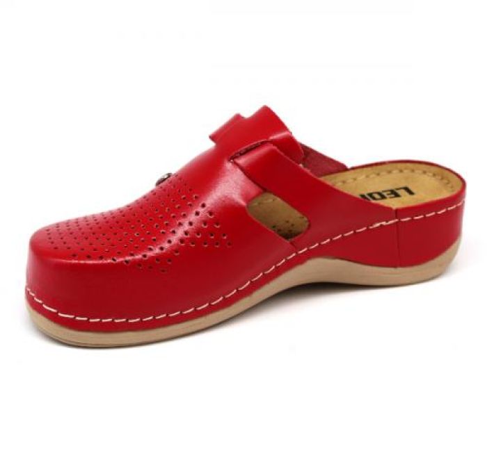 LEON Comfort női bőr klumpa 900 RED large