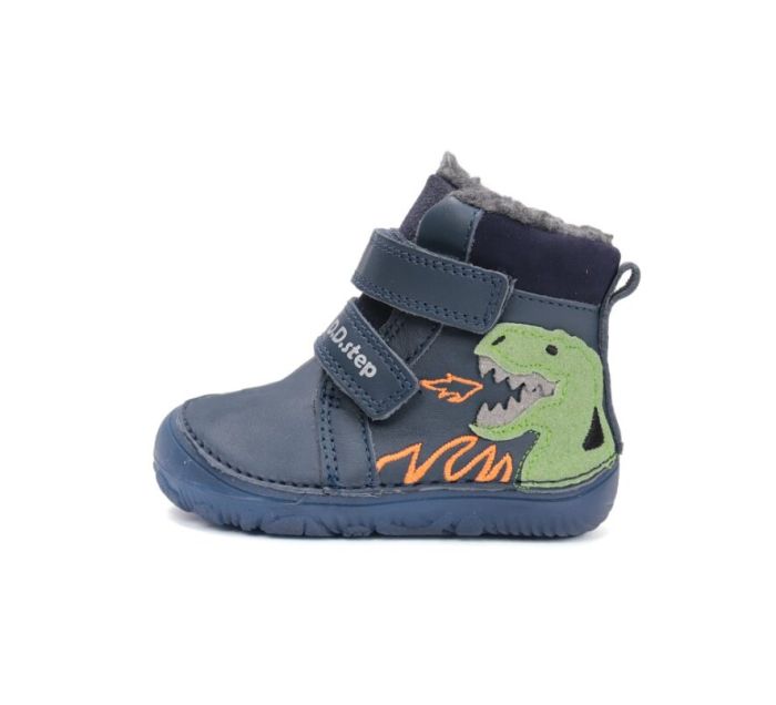 D.D.Step barefoot bélelt  bakancs W073-52943 Royal Blue 20-25 méretben large