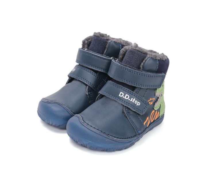 D.D.Step barefoot bélelt  bakancs W073-52943 Royal Blue 20-25 méretben large