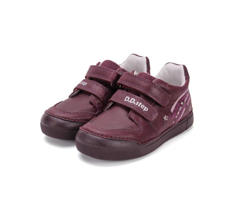 D.D.Step bőr félcipő S068-52695BM Raspberry 25-30 méretben