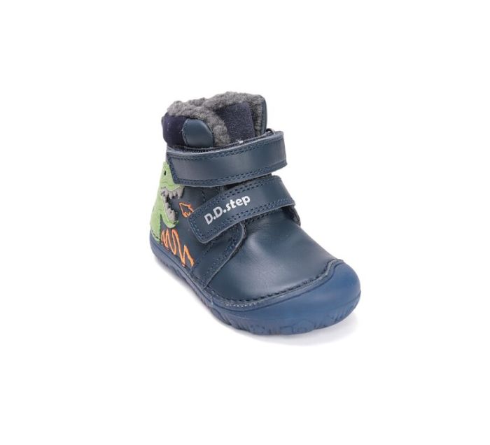 D.D.Step barefoot bélelt  bakancs W073-52943 Royal Blue 20-25 méretben large