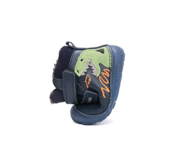 D.D.Step barefoot bélelt  bakancs W073-52943 Royal Blue 20-25 méretben large
